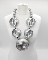 Bold lightweight Necklace handmade from Bamboo - wearable art