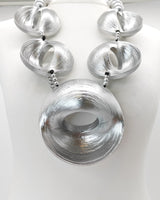Bold lightweight Necklace handmade from Bamboo - wearable art