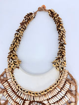 Papua Tribal Shell Cape Necklace – Handmade Sustainable Statement Jewelry & Wall Décor