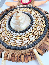 Papua Tribal Shaman Shell Necklace – Handmade Sustainable Statement & Wall Décor - Round