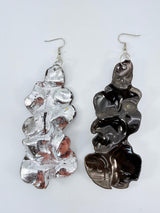 Handmade Water Drop Dangle Statement Earrings | Recycled Plastic Sustainable Jewellery