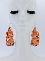 Handmade Water Drop Dangle Statement Earrings | Recycled Plastic Sustainable Jewellery