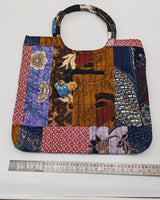 Big Square Hand Made Recycled Fabric Bag