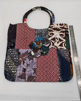 Big Square Hand Made Recycled Fabric Bag