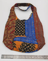 Big Square Hand Made Recycled Fabric Bag