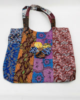 Big Square Hand Made Recycled Fabric Bag