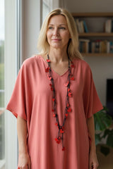 Handmade Leatherette Chain Recycled Wooden Heart Necklace – Sustainable Eco-Friendly