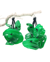 HANDMADE STATEMENT EARRINGS FROM UPCYCLED PLASTIC BOTTLES - WATER LILY EARRINGS