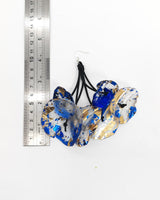 HANDMADE STATEMENT EARRINGS FROM UPCYCLED PLASTIC BOTTLES - WATER LILY EARRINGS - HAND GILDED & HAND PAINTED