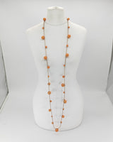 10-Strand Faux Pearls on Leatherette statement playful Necklace