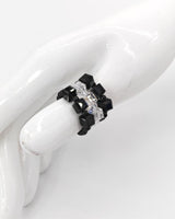 Handmade Minimalist Crystal Elastic Ring | Tiny Crystal Stretch Ring | Stackable Gemstone Ring | Echo Minimal Collection