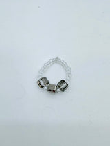 Handmade Minimalist Crystal Elastic Ring | Tiny Crystal Stretch Ring | Stackable Gemstone Ring | Echo Minimal Collection