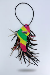 Hummingbird Brooch & Pendant Necklace – Handmade Recycled Leather Statement Jewellery