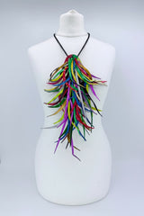 Hummingbird Brooch & Pendant Necklace – Handmade Recycled Leather Statement Jewellery