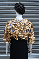 WEARABLE ART - HANDMADE RECYCLED PLASTIC BOTTLE PETAL SHRUG - Jianhui London