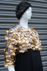 WEARABLE ART - HANDMADE RECYCLED PLASTIC BOTTLE PETAL SHRUG - Jianhui London