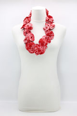 Handmade Recycled Fabric Lotus Leaves Neckalce