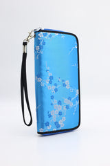 Handmade Recycled Silk  Women's Wallet with Flower Embroidery
