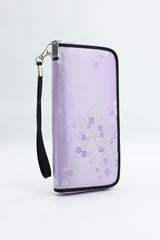 Handmade Recycled Silk  Women's Wallet with Flower Embroidery