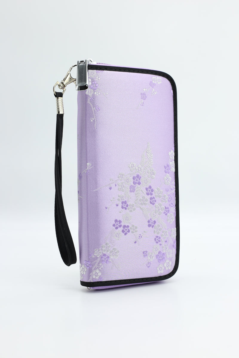 Handmade Recycled Silk  Women's Wallet with Flower Embroidery