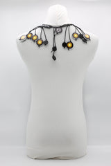 Jimi Hendrix Recycled Wooden Disks Necklace Short - Jianhui London