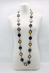 Jimi Hendrix Recycled Wooden Disks Neckace 5 Strand - Jianhui London
