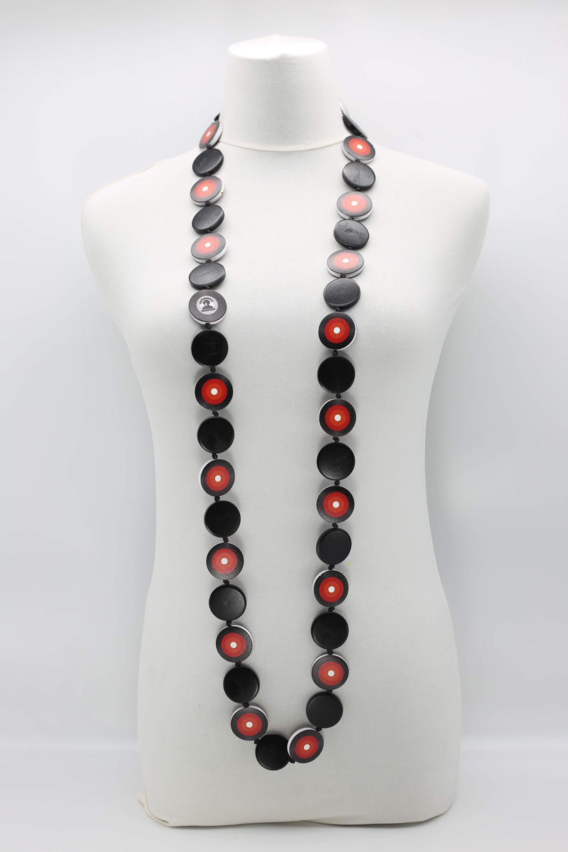 Jimi Hendrix Recycled Wooden Disks Necklace - Jianhui London