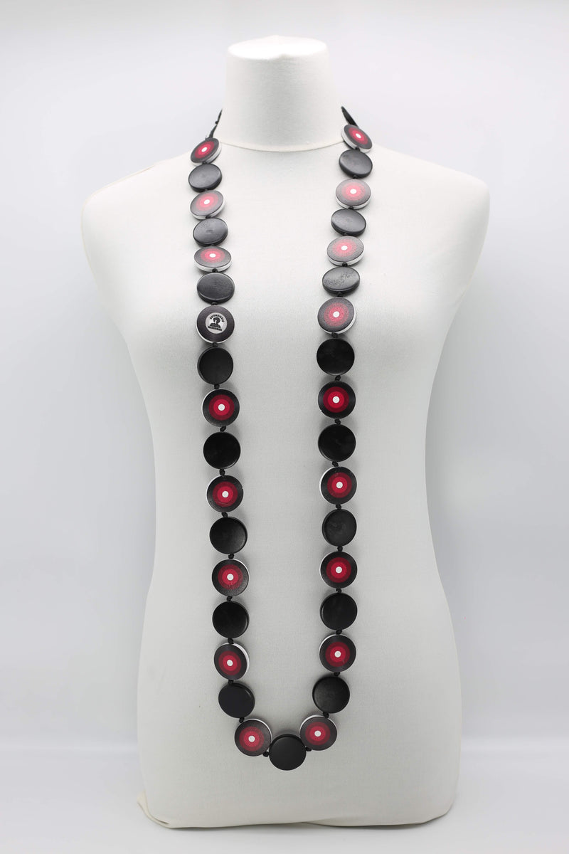 Jimi Hendrix Recycled Wooden Disks Necklace - Jianhui London