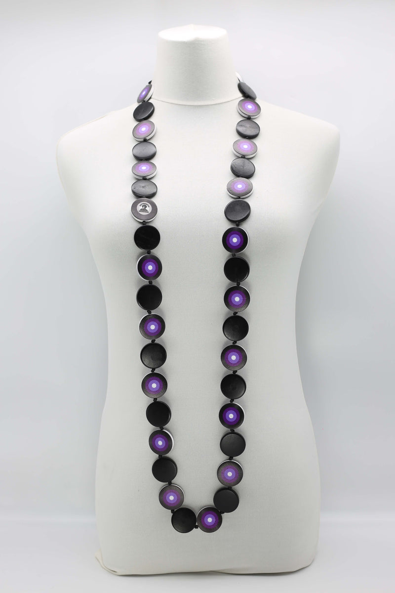 Jimi Hendrix Recycled Wooden Disks Necklace - Jianhui London