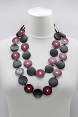 Jimi Hendrix Recycled Wooden Disks Necklace - Jianhui London