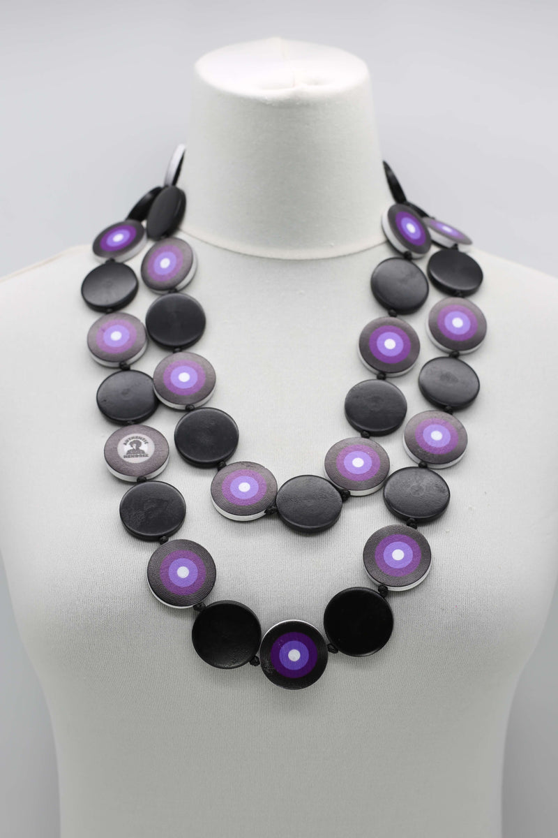 Jimi Hendrix Recycled Wooden Disks Necklace - Jianhui London