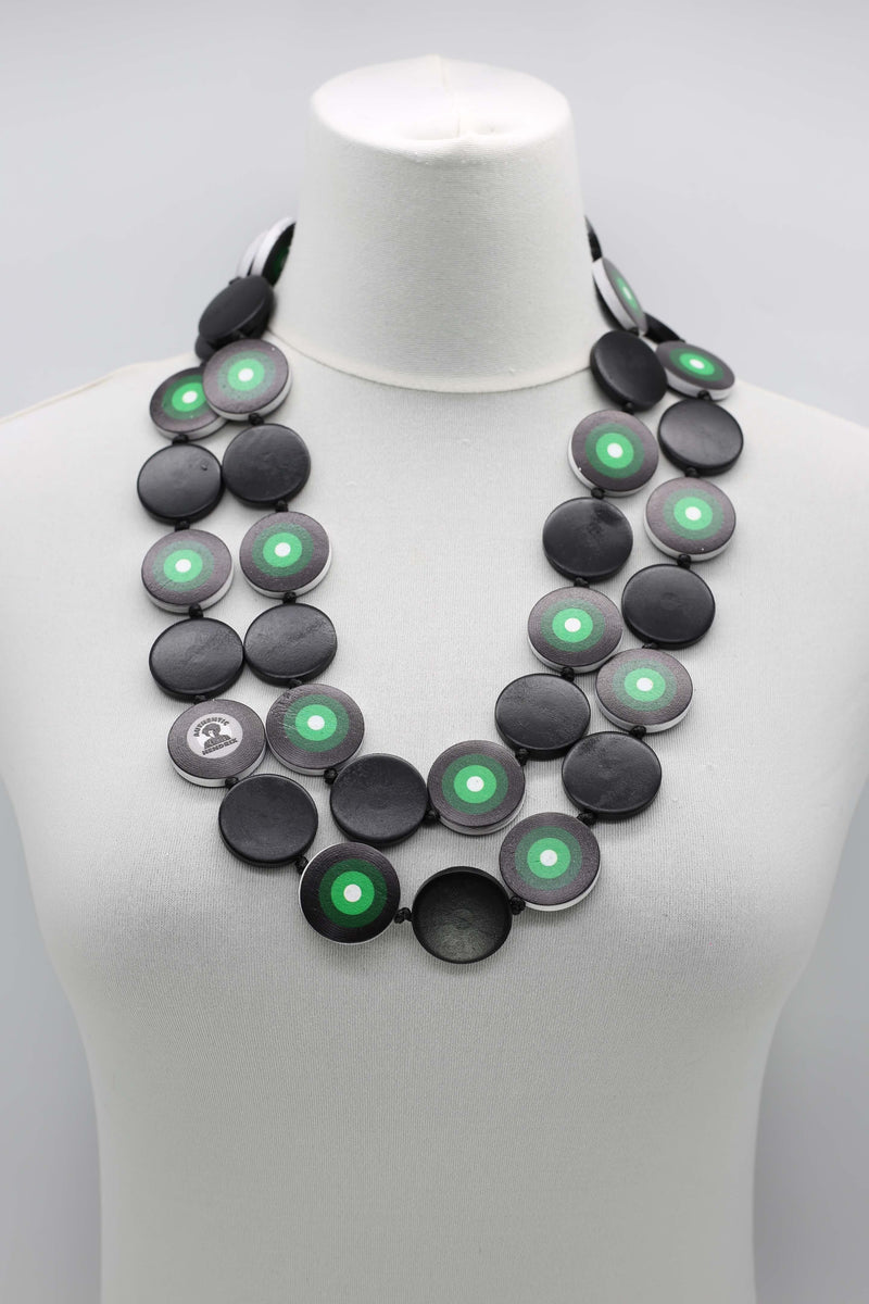 Jimi Hendrix Recycled Wooden Disks Necklace - Jianhui London