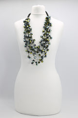 Crystal Cubes on Fishing Wire Necklaces - Medium