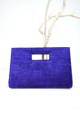 Mid Asia Vintage Fabric Hand Bag with gold chain sling