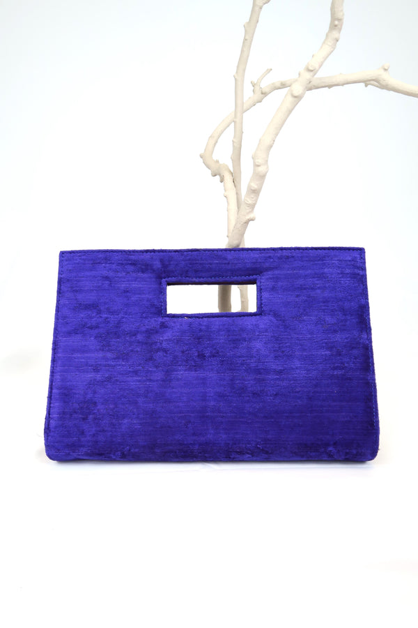 Mid Asia Vintage Fabric Hand Bag with gold chain sling