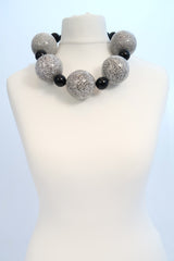 SUPER GIANT BEADS NECKLACES HANDMADE FROM RECYCLED WOOD