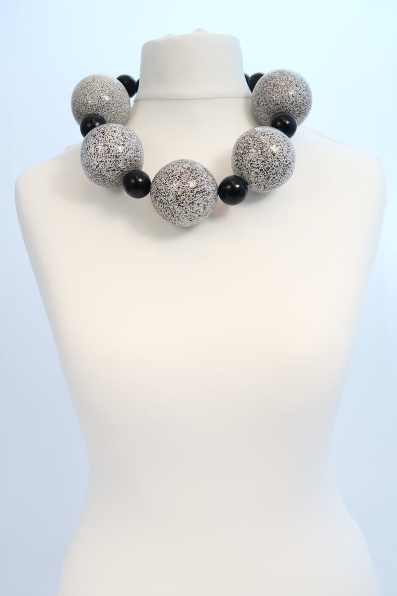 SUPER GIANT BEADS NECKLACES HANDMADE FROM RECYCLED WOOD