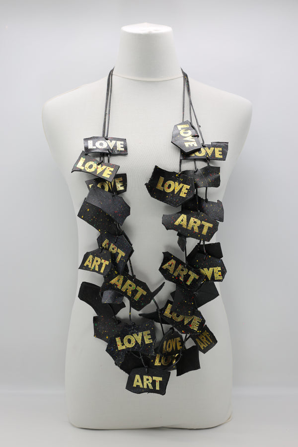 ART & LOVE Recycled leather necklace - Jianhui London