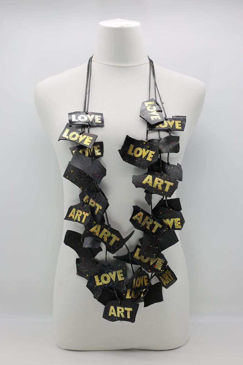 ART & LOVE Recycled leather necklace - Jianhui London