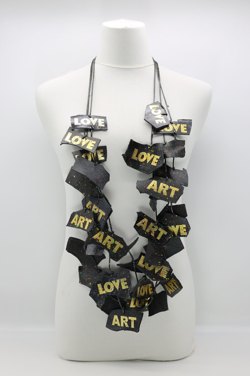 ART & LOVE Recycled leather necklace - Jianhui London