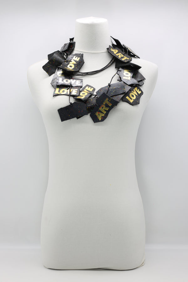 ART & LOVE Recycled leather necklace - Jianhui London