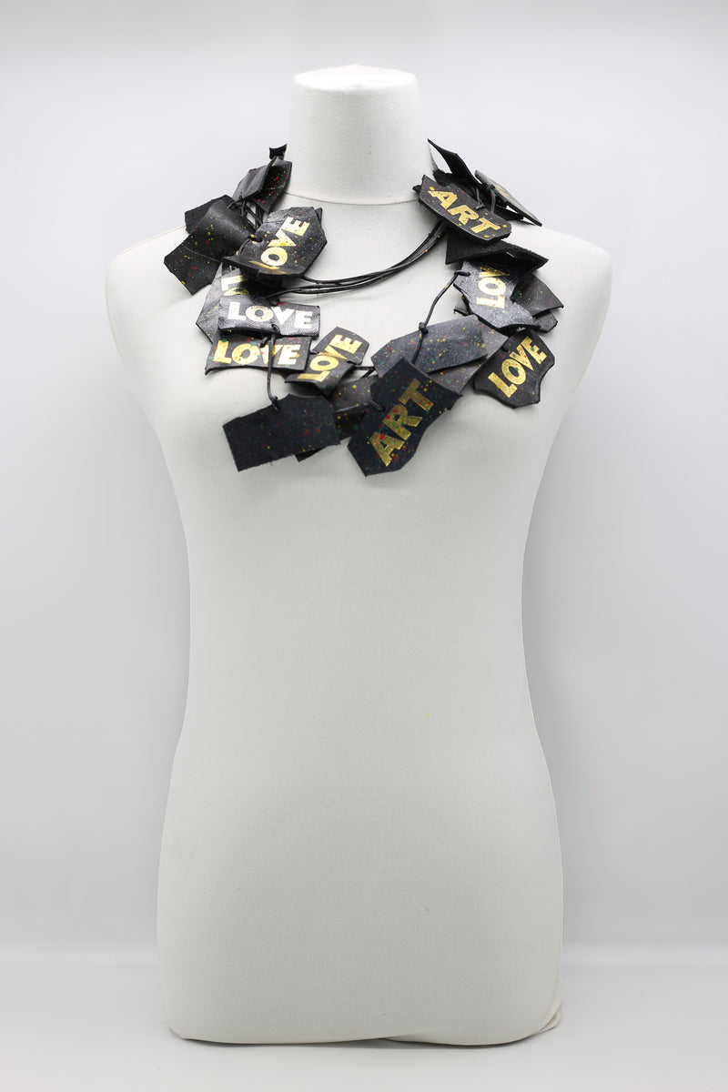 ART & LOVE Recycled leather necklace - Jianhui London