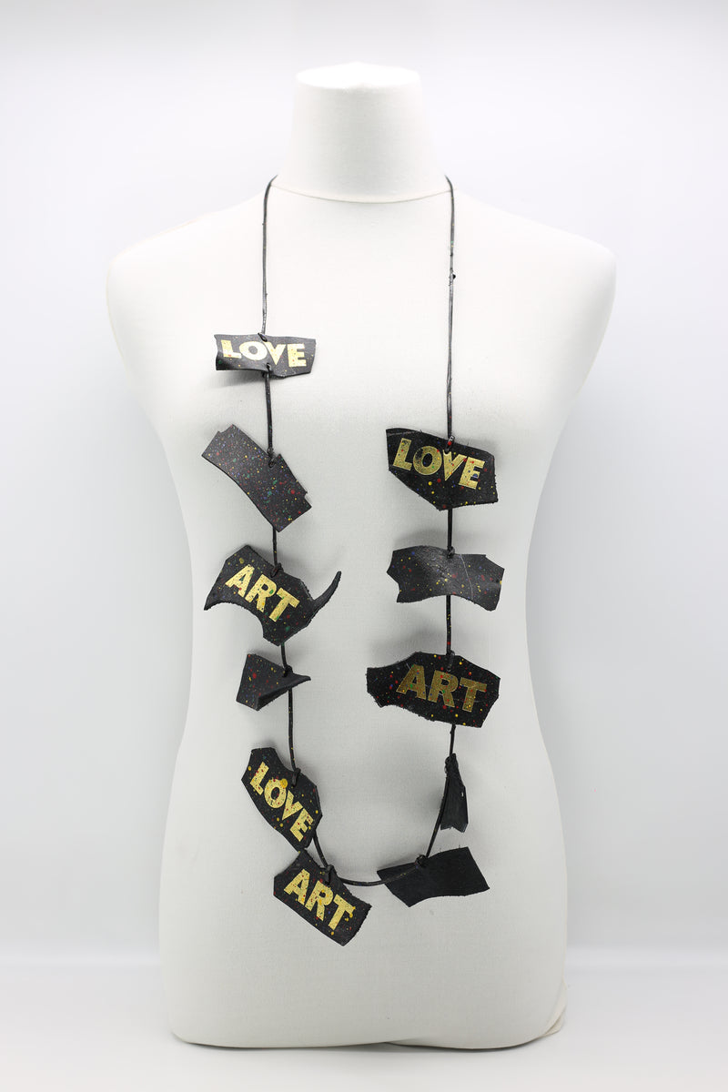 ART & LOVE Recycled leather necklace - Jianhui London