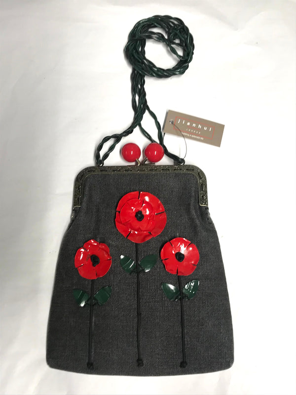 Hand made Cross Body Square Purse - Jianhui London