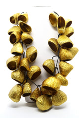 Sustainable Handmade bells necklace made from recycled seeds shells