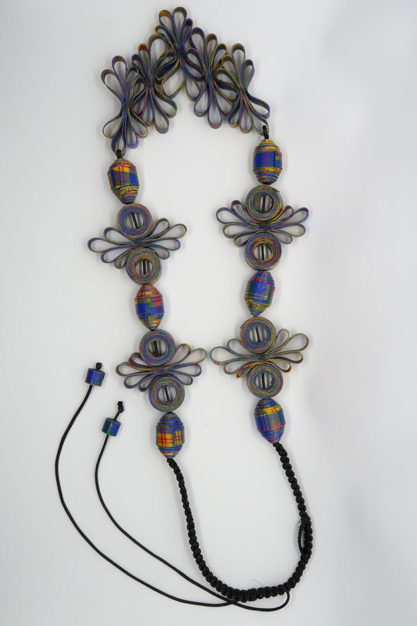 Handmade Recycled Fabric Butterfly Necklace
