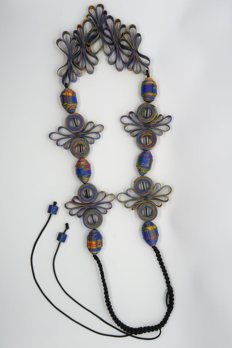 Handmade Recycled Fabric Butterfly Necklace