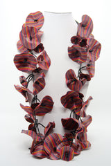Handmade Recycled Fabric Lotus Leaves Neckalce