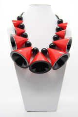 Handmade Cones from recycled wood necklace