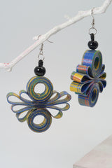 Handmade Recycled Fabric Butterfly Earrings